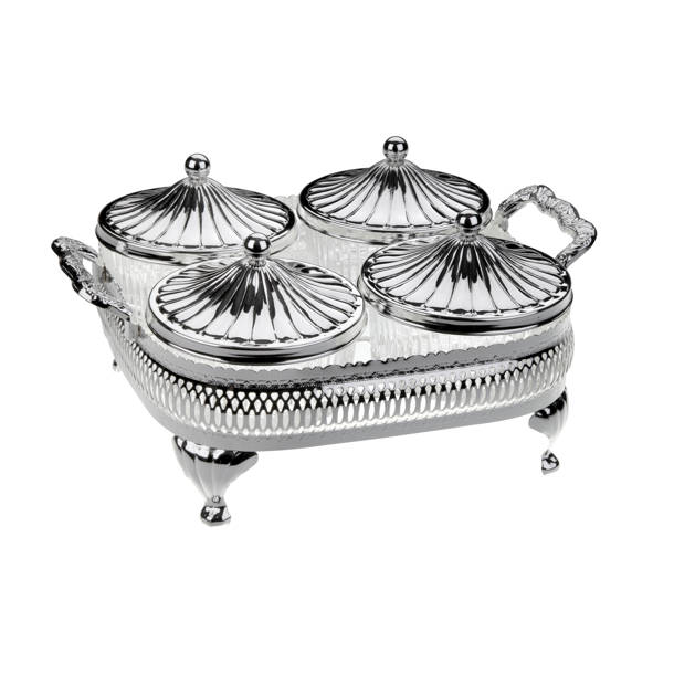 Corbell Silver Company Queen Anne Condiment Set & Reviews Wayfair